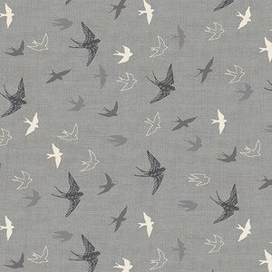 Hedgerow - Swallows in Grey Hedgerow - Swallows in Grey