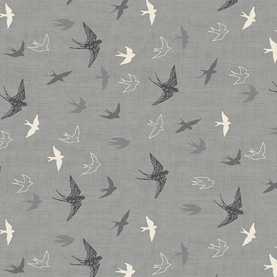 Hedgerow - Swallows in Grey Hedgerow - Swallows in Grey