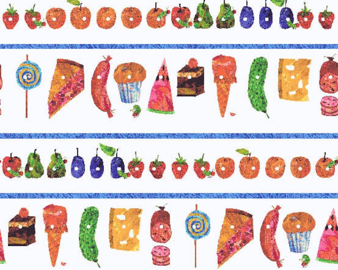 the-very-hungry-caterpillar-multi-caterpillar-snacks-by-eric-carle-from-andover-etsy for The Very Hungry Caterpillar Food Printables Pdf Free The Very Hungry Caterpillar - Multi Caterpillar Snacks by Eric Carle From Andover - Etsy for The Very Hungry Caterpillar Food Printables Pdf Free