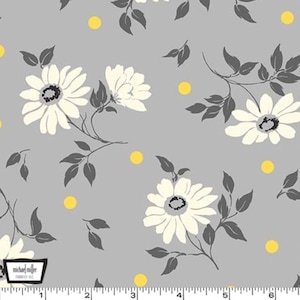 Ups A Daisy - April Flower Gray from Michael Miller Fabric