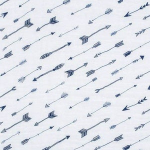 Embrace - シャノンファブリックスのトライバルアローコバルトダブルガーゼ