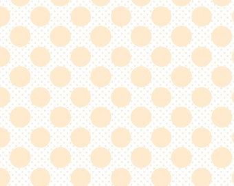 Dots and Posies - Dots on Dots White from Poppie Cotton Fabric