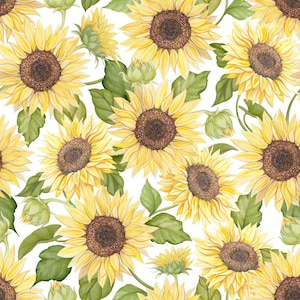 Sunflower Garden - Packed Sunflowers by Nicole Tamarin from Springs Creative Fabric
