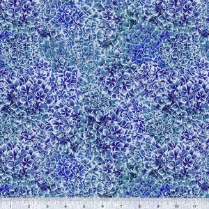 Summer Bliss - Flowerhead Texture Blue by Whistler Studios from Windham Fabrics