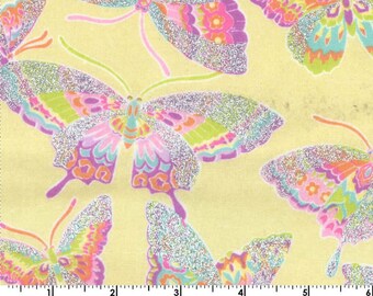 Glitter FLANNEL - Butterfly Yellow from EE Schenck