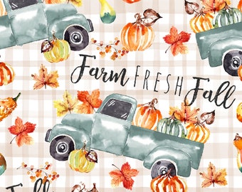 Harvest - Farm Fresh Fall Trucks by Susan Winget from Springs Creative Fabric