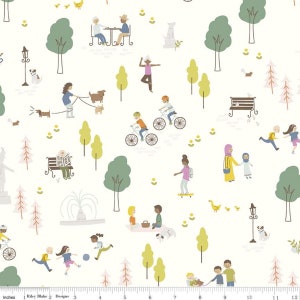 コミュニティ - Riley Blake Fabric の Citrus and Mint Designs による Main Park Cream