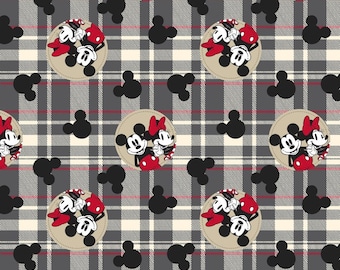 Mickey and Minnie Mouse - FLEECE Plaid from Springs Creative Fabric