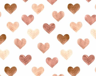 Hearts White JERSEY 56 Inch from Verhees Fabric