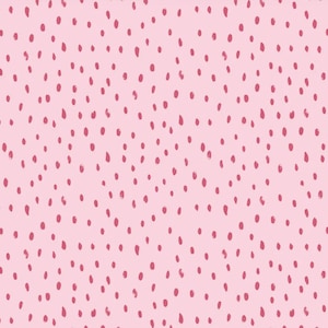 Happy Go Lucky - kleine stippen roze stof van in het begin