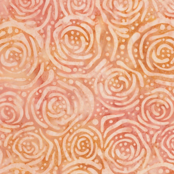 Tonga Batik Posey - Rosetties Circles Amber  from Timeless Treasures Fabrics