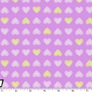 Heart of Gold - Hearts Lavender from Michael Miller