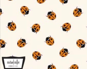 English Garden - Ladybird Ladybug Cream from Michael Miller Fabric