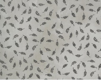 Botanicals - Leaves Vintage Grey 16912 12 by Janet Clare from Moda Fabrics