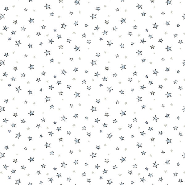 Guess How Much I Love You FLANNEL - Stars Denim by Anita Jeram from Clothworks Fabric