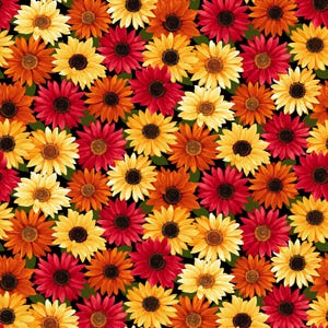 Autumn Glory - Autumn Floral Brown from Freckle and Lollie Fabric