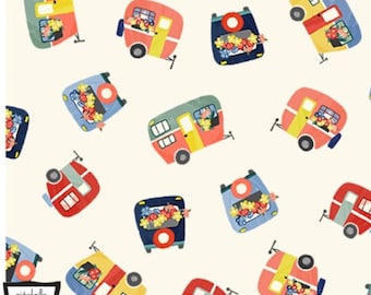 Camping Life - Campers Cream from Michael Miller Fabric