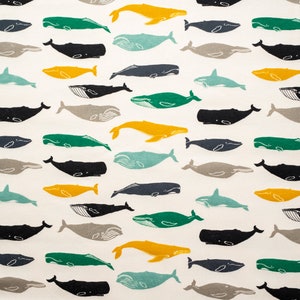 Tonoshi Poplin - Whales from Birch Fabrics
