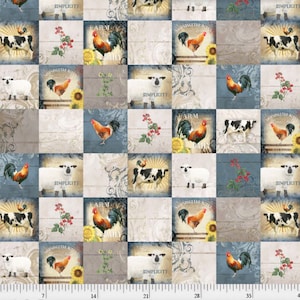 Farm Fresh - Farm Fresh Squares from P & B Textiles Fabric