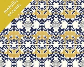 Mod Nouveau Poplin - Horned Lace by Jay-Cyn Designs from Birch Fabrics