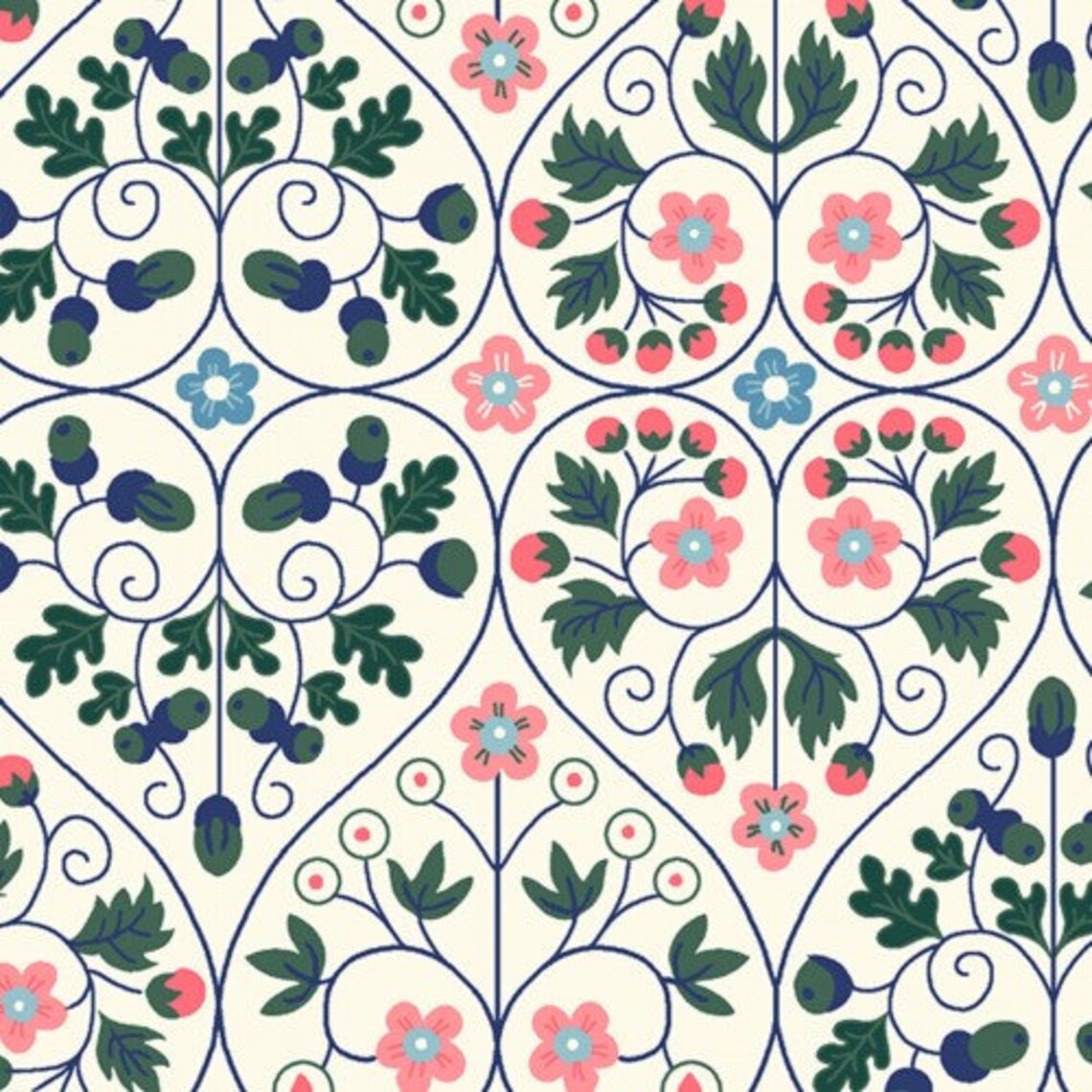 Orchard Garden - Garden Gate Cream From Liberty London Fabrics - Etsy