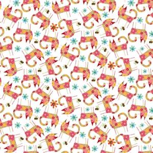Garden Cats - Patterned Cats by Terry Runyan from Benartex Fabrics