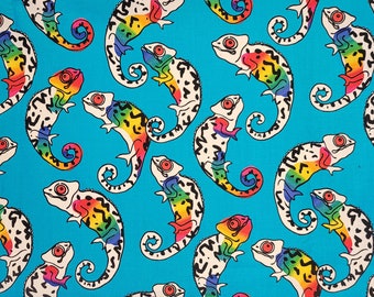 Camaleon Chameleon Aqua  from Alexander Henry Fabric