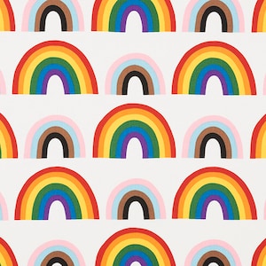 Love is Love - Double Rainbow Natural from Alexander Henry Fabrics