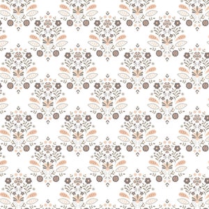 Olivia - Floral Damask Arrangement Peach Pink from Camelot Fabrics