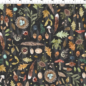 Autumnity - Nature Trail Dark by Esther Fallon Lau from Clothworks Fabric