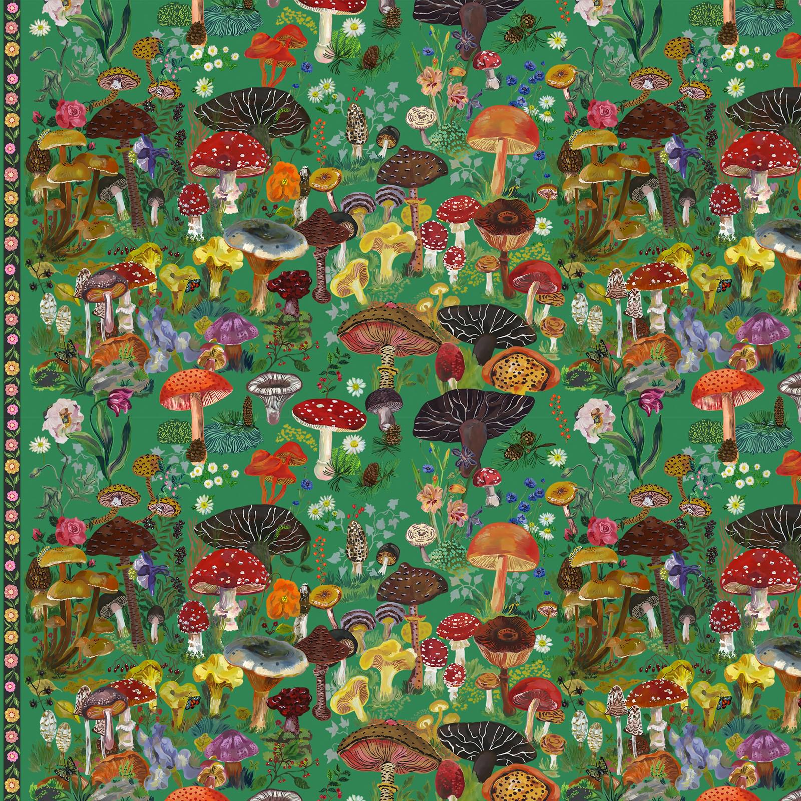 Pastoral Symphony - Magic Mushroom Mousse Green by Nathalie Lete