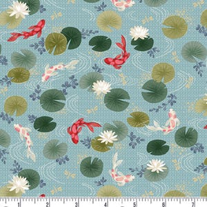 Kasumi - Koi Blue from Makower UK  Fabric