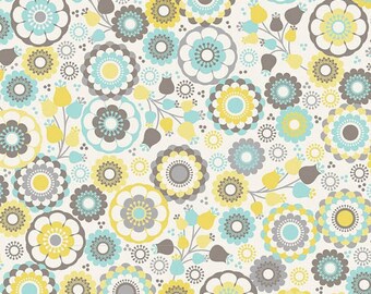 Joyful Garden - Blommor Ivory från David Textiles