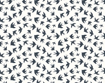 Seasons Birds Lt Cream from Clothworks Fabric