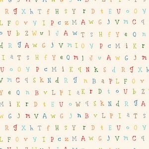 ABC - ABC Allover Cream from Makower UK  Fabric