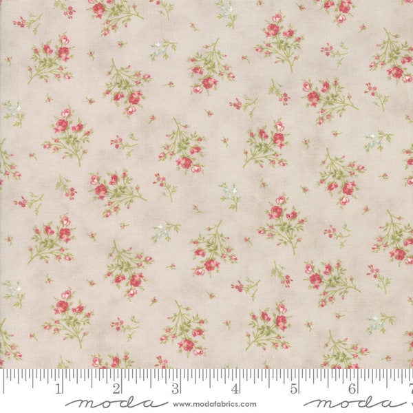 Rue 1800 - Little Floral Toss Dove Earthy Grey by 3 Sisters from Moda Fabrics