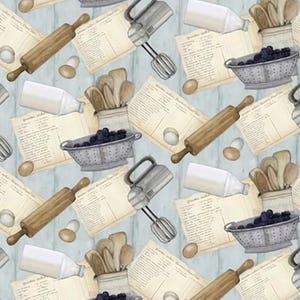 Baking Blackberry Recipe Tools from Springs Creative Fabric