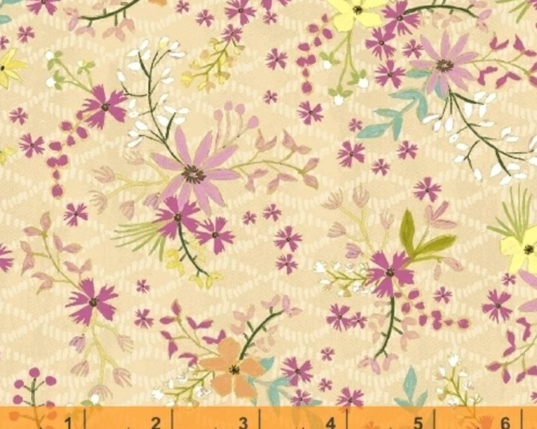 Blush and Blooms Mini Floral Tan by Iza Pearl Design From Windham