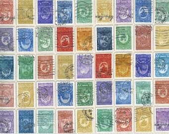 Flea Market Fresh - Stamps Multi by Cathe Holden from Moda Fabrics