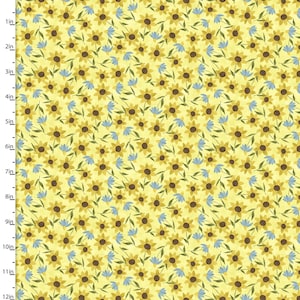 Gnomo You Light My Way - Daisy Toss Yellow de 3 Wishes Fabric