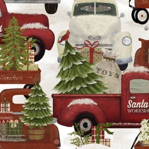 Home for the Holidays - Trucks by Beth Albert from 3 Wishes Fabric