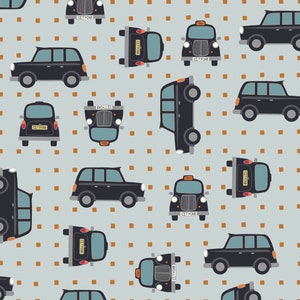City Nights METALLIC - Black Cab Copper from Lewis and Irene Fabric