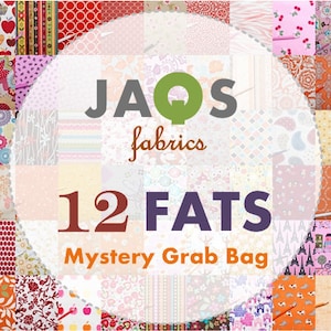 Mystery Grab Bag - 12 Fat Quarter Warm Bundle - Seller Assortment of Fat Quarter Cotton Print Fabric