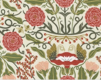 Meadowmere Metallic - Damasco Floral Natural 48360 31 M de Gingiber de Moda Fabrics