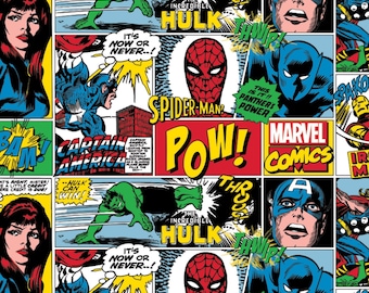 Avengers FLANNEL - Action All Around Comic from Camelot Fabrics