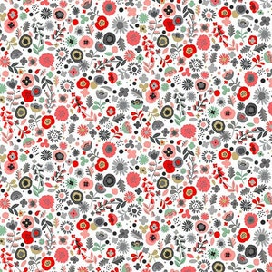 Pamper - Floral White from Andover Fabrics