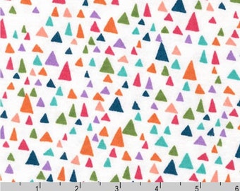 May include: A white background with a repeating pattern of colorful triangles. The triangles are in shades of pink, orange, green, blue, and purple.