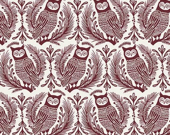 Woodland Magic - Owls Porcelain by Jessica Flick from Benartex Fabrics