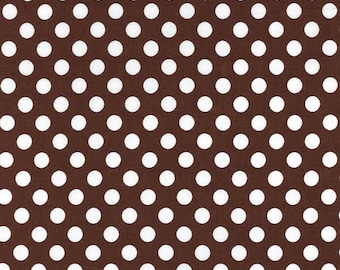 SALE - Ta Dot - Brown Cotton Print Fabric from Michael Miller