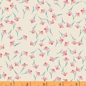 Daisy Chain - Tossed Daisy Pink by Annabel Wrigley from Windham Fabrics